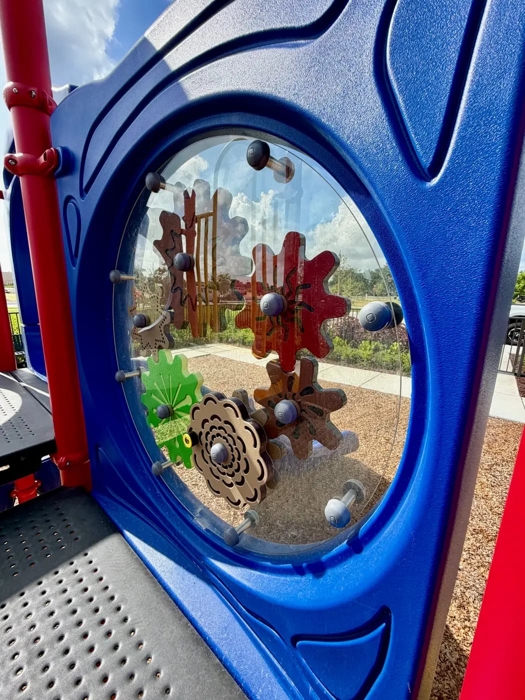 Crawl-through opening on the Coral Landings play structure