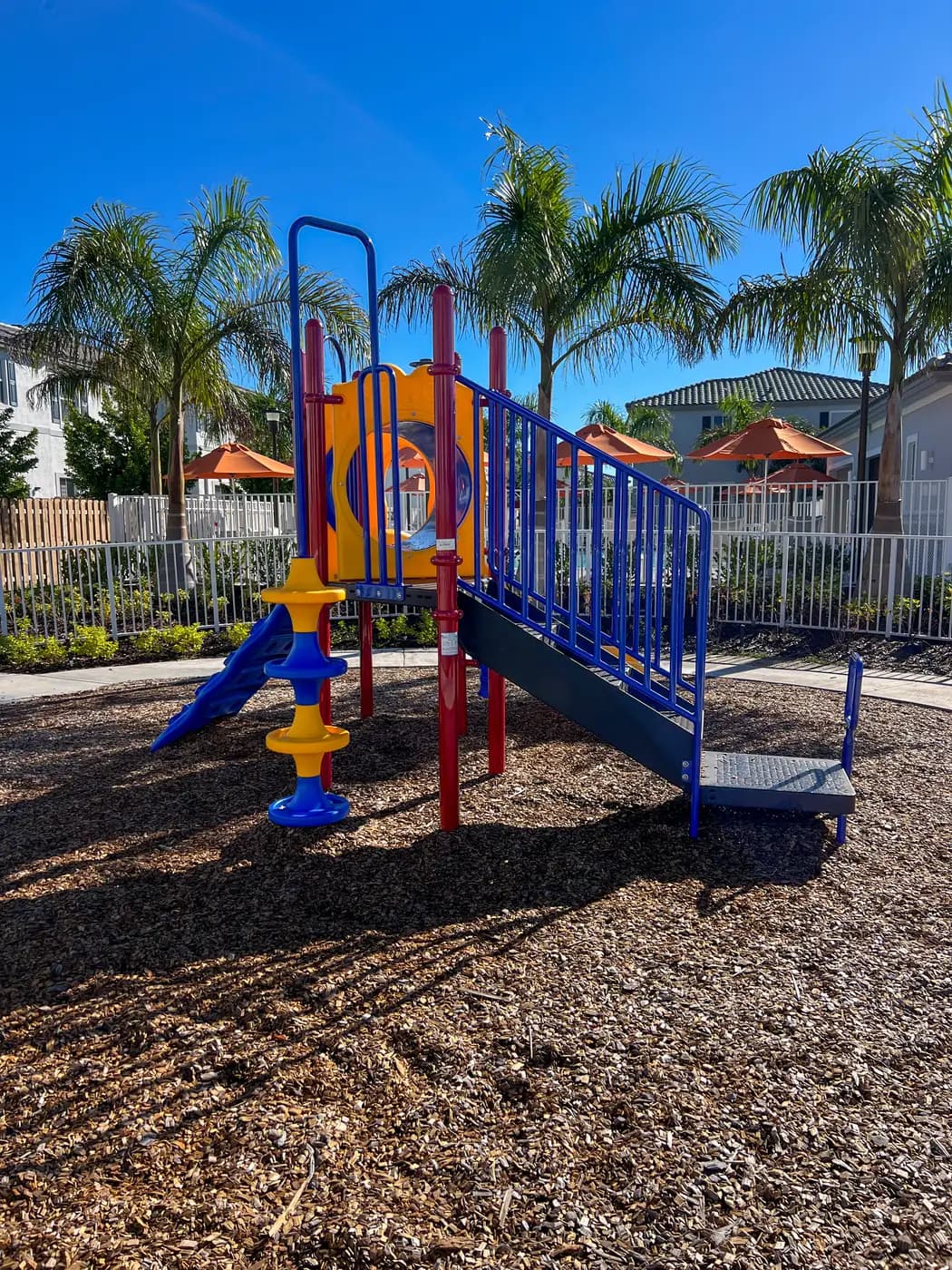 Sunset Trails play system among palms