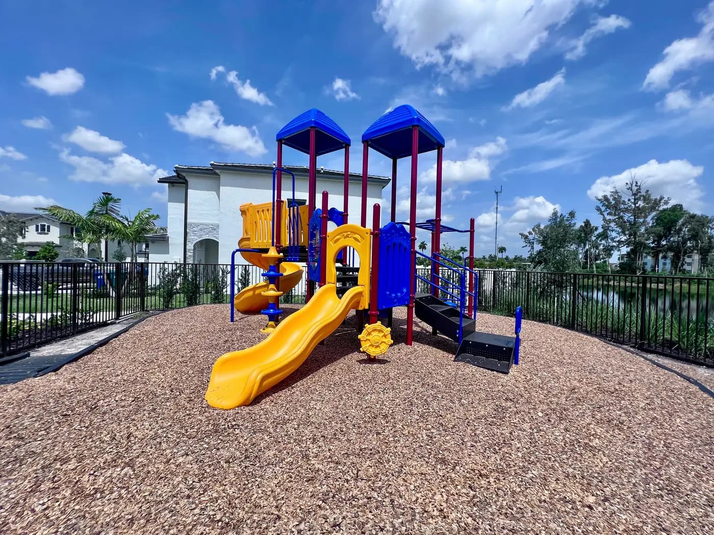 Yellow slide on the Viewpoint play system